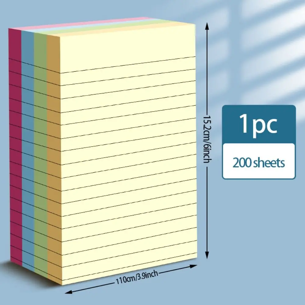 Colorful Sticky Notes School Stationery Student 200 Sheets Scribed Sticky Notes Index Tabs Office Supply