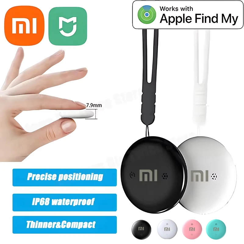 GPS-трекер Xiaomi Air Tag Bluetooth работает с Apple Find My Global, умный трекер для ключей-кошелька, устройство против потери