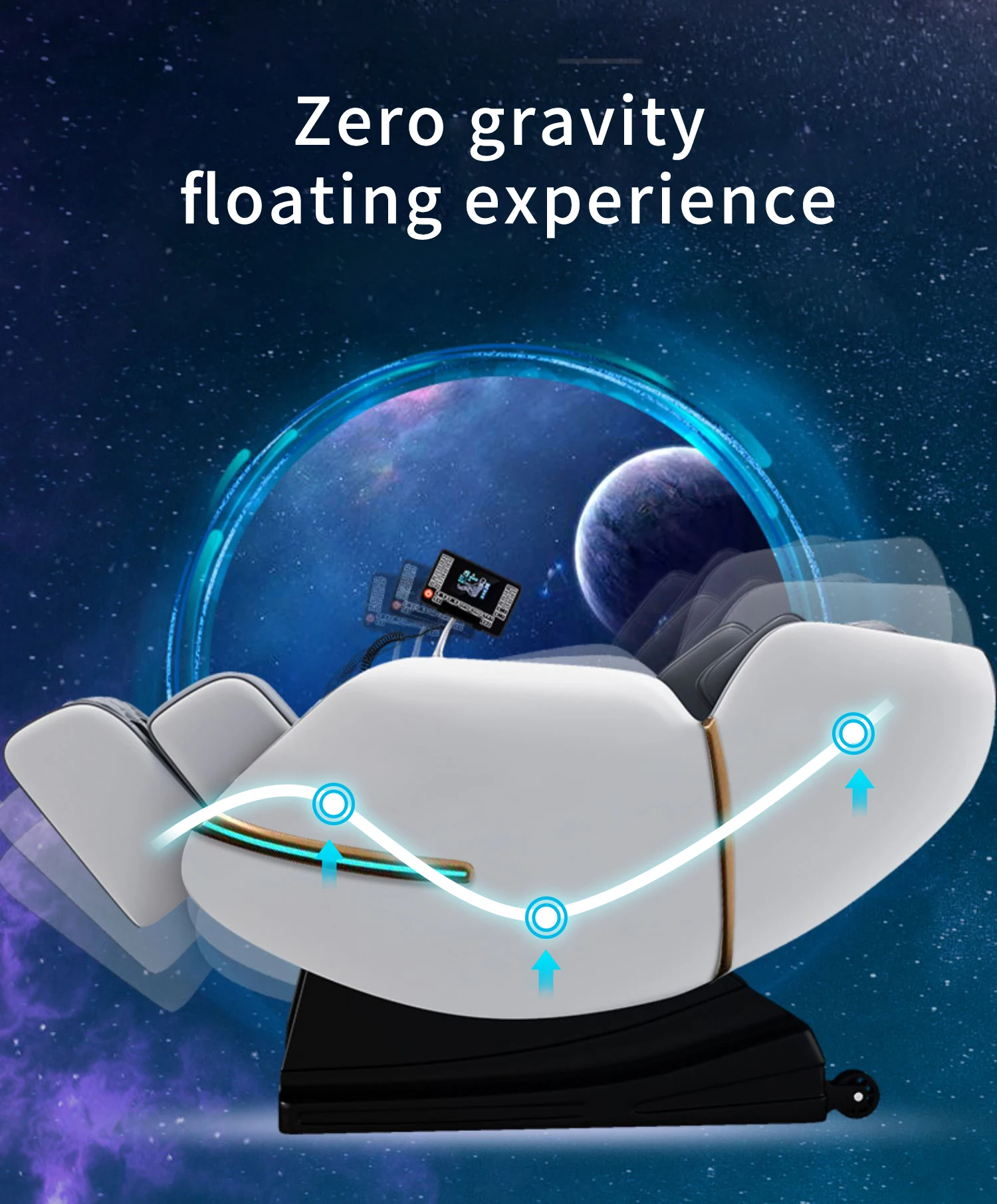ขายส่งหน้าจอสัมผัสเท้า 8D ไฟฟ้า Zero Gravity หรูหราเก้าอี้นวด Full Body ราคาเก้าอี้นวด guoheng