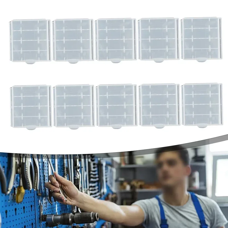 10 pz Batteria Custodia protettiva in plastica Supporto coperchio AA/AAA Scatola di immagazzinaggio batteria Contenitore organizzatore per 4xAA 5xAA batterie parti