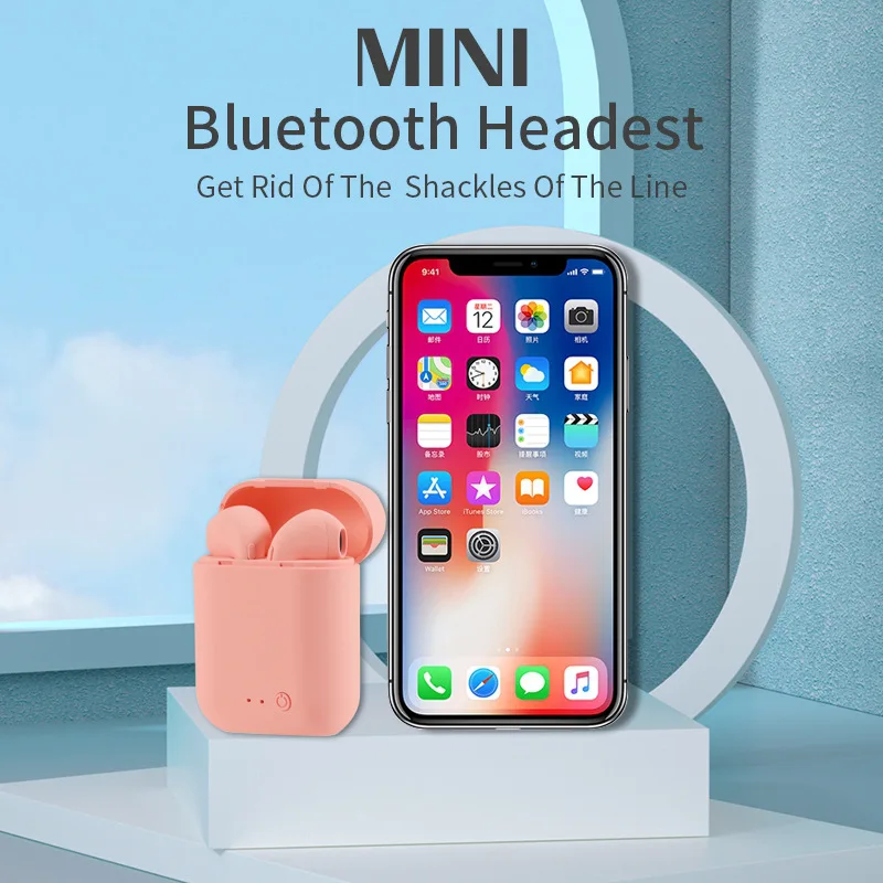 Disney-auriculares inalámbricos Stitzer TWS i7 Mini 2, cascos con Bluetooth 5,0, micrófono, estuche de carga, manos libres, novedad