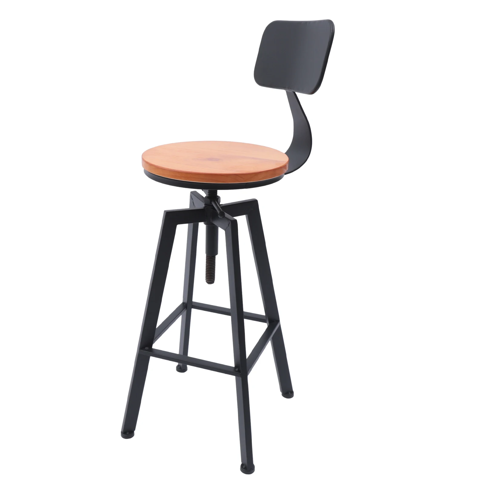 Verstellbarer Frühstückshocker mit Rückenlehne, 2er-Set, Barhocker für Küchentheke, Barstuhl für Esszimmer, Küche, Hausmöbel