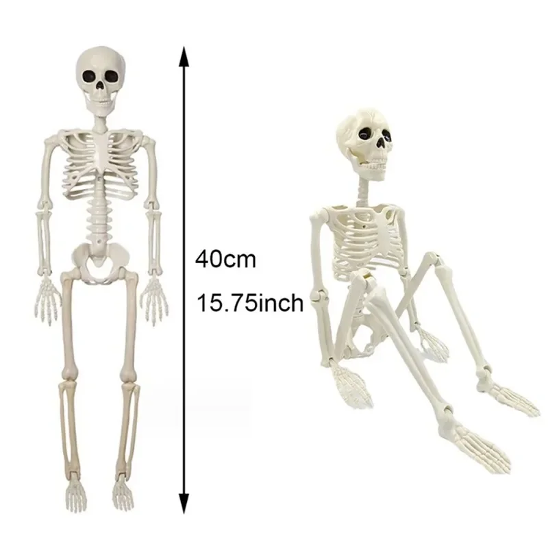 40 ซม.ฮาโลวีนโครงกระดูกรูปร่างมนุษย์,Posable โครงกระดูก,รูปร่างมนุษย์กระดูก,ฮาโลวีน Herror ตกแต่ง, บ้านผีสิงสยองขวัญ Props