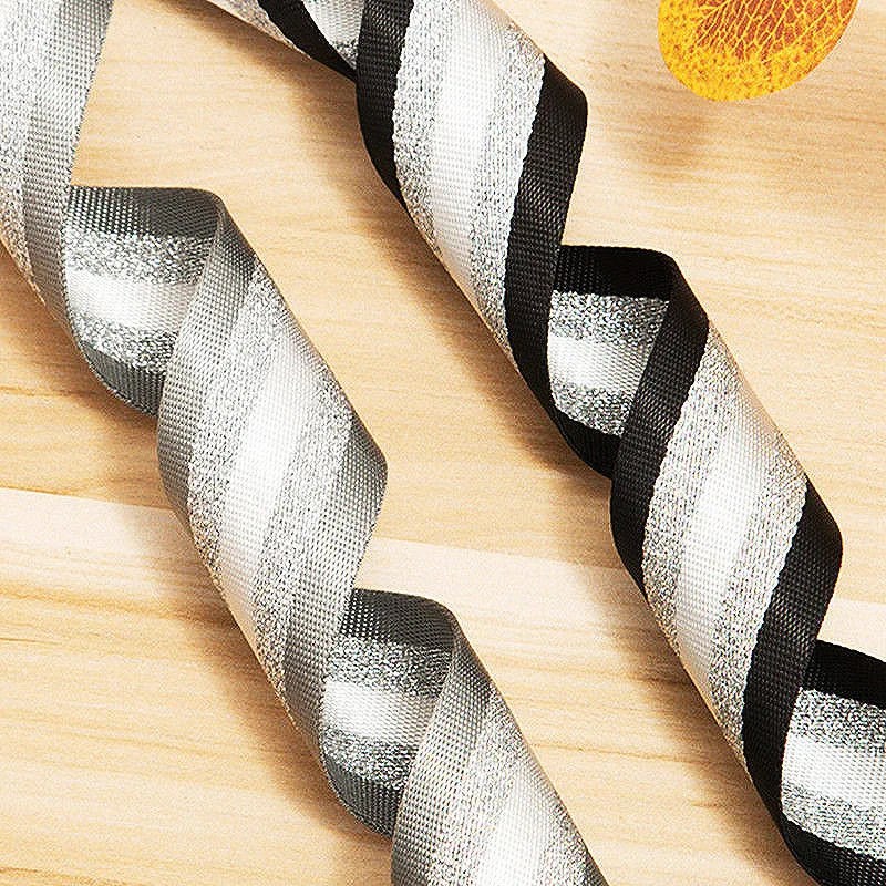 Tracolla in tessuto metallizzato dorato/argento largo 1,5 pollici 3 metri per progetti di creazione fai-da-te con tracolla per borsa