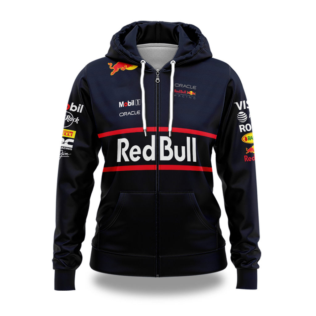Nouveau Red Bull sweat à capuche zippé 3D imprimé cyclisme moto vêtements de sport pour hommes en plein air Red Bull Racing sweat à capuche veste pour hommes