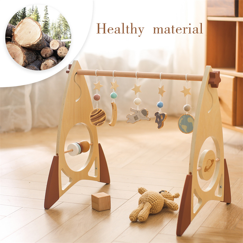 Modèle de Fusée de bug astique en Bois pour Bébé, Jouets Éducatifs Montessori pour Nouveau-né