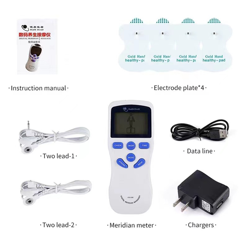 8 モード EMS デュアルチャンネルマッサージャー Tens マシンボディマッサージ全身筋肉マッサージャーとアクセサリー