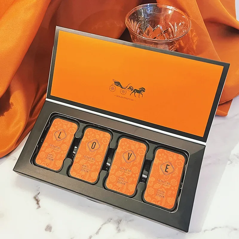 4 sztuk/pudło przenośne stałe perfumy zapachy dla kobiet mężczyzn stały balsam łagodny trwały wodoodporny dezodorant zapachowy perfumy do ciała