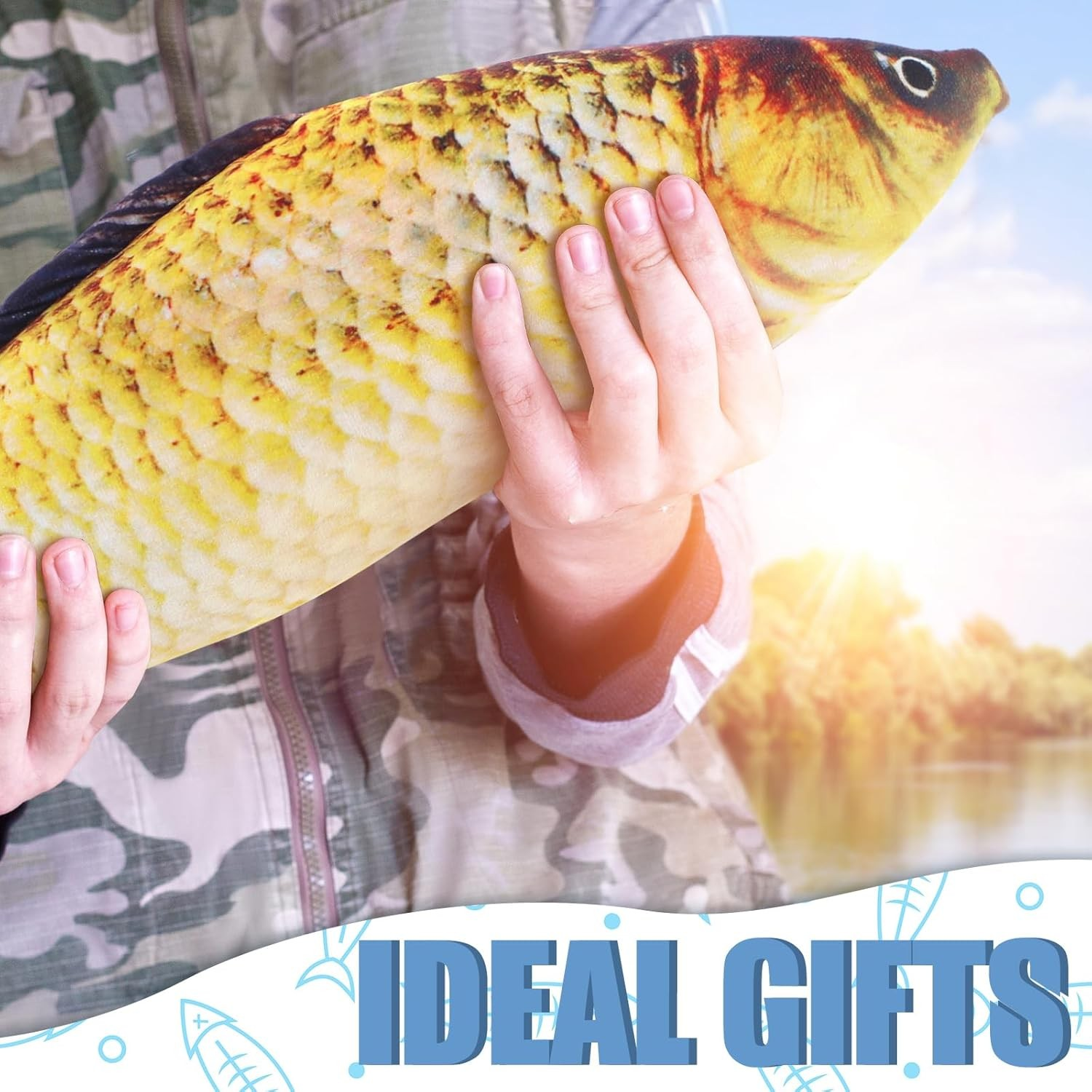 Simulação 3d ouro peixe brinquedos de pelúcia recheado macio animal carpa travesseiro de pelúcia criativo sofá travesseiro presente crianças brinquedo decoração do quarto