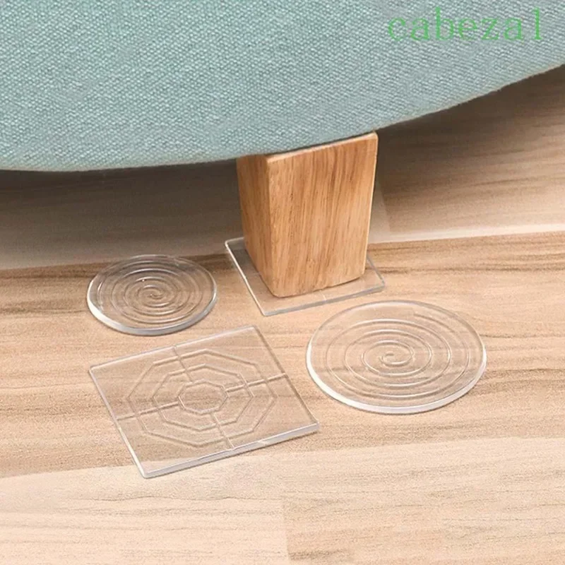 4Pcs Silikon Non-Slip Pad Anti-moving Tisch Fuß Matte Bett Fuß Antislip Fixateur Transparent Anti Vibration Pads möbel Dichtung