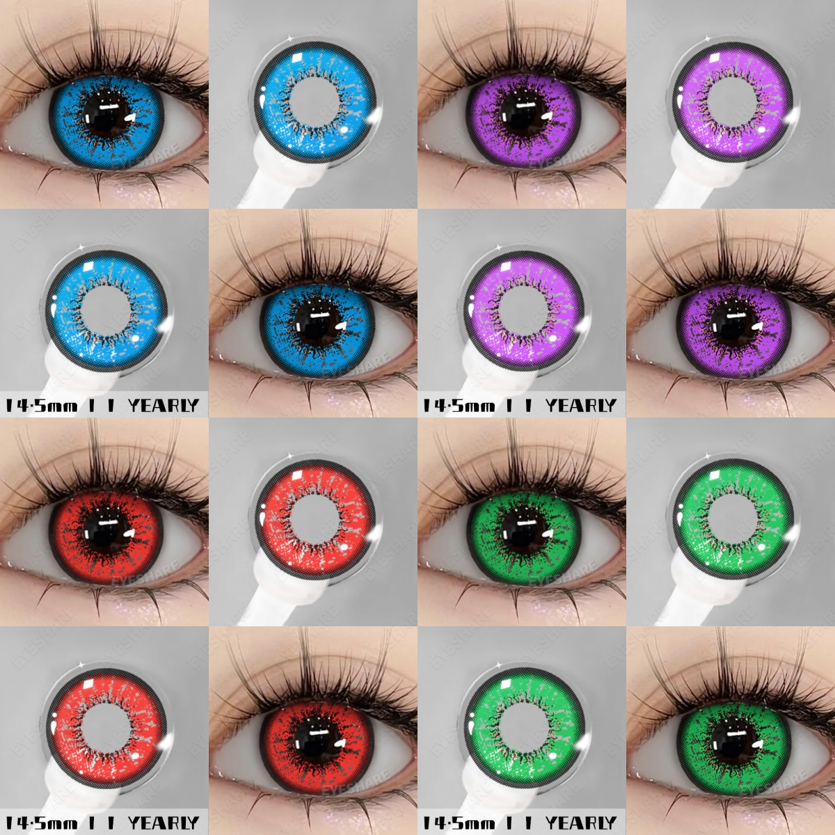 EYESHARE Gekleurde Contactlenzen 2 stks Kleurrijke Contactlenzen Anime Cosplay Contact Ooglenzen Halloween Schoonheid Make-up Kleur Lens
