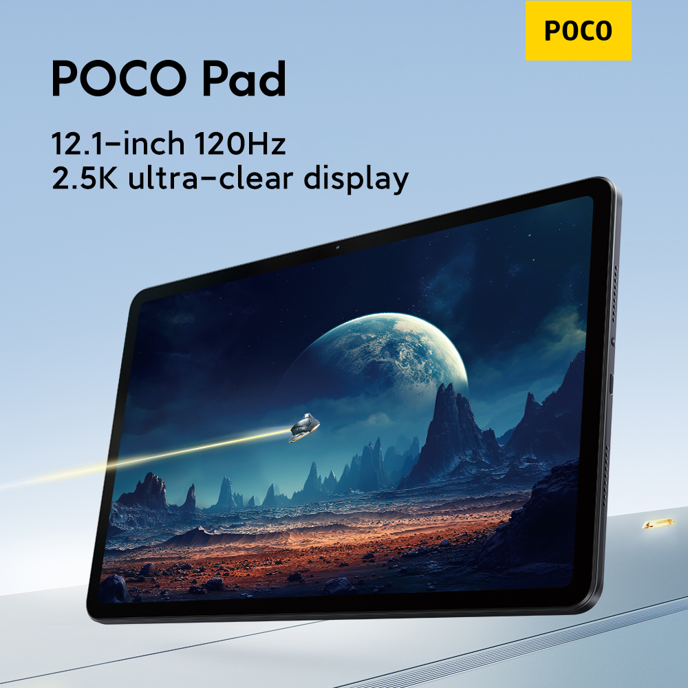 Lançamento mundial Versão global POCO Pad Tablet 12,1" 120Hz 2.5K Ecrã Snapdragon 7s Gen 2 10000mAh 33W Xiaomi HyperOS