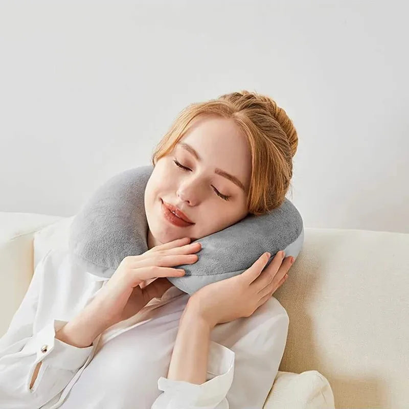 1pc Reise Kissen Neck Kissen Flugzeug Kissen Reisen Auto Home Office Reise Hals Flug Kissen Snap Strap Soft cover