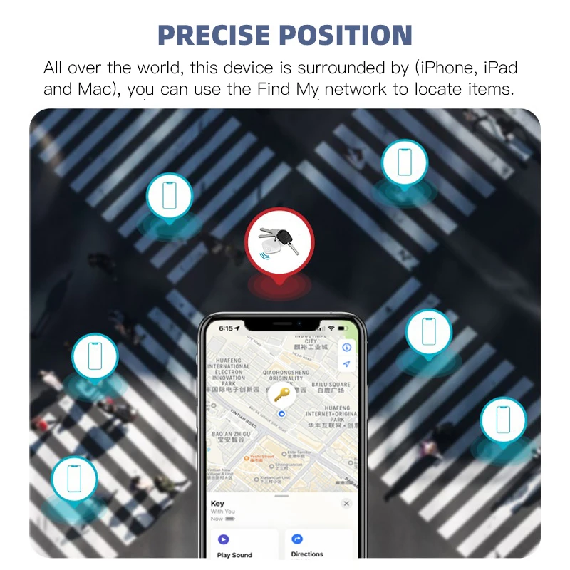 Smart Bluetooth GPS Tracker Werk Voor Apple Vind Mijn APP ITag Anti Verloren Herinnering Apparaat MFI Rated Locator Autosleutel Huisdier Kids Finder