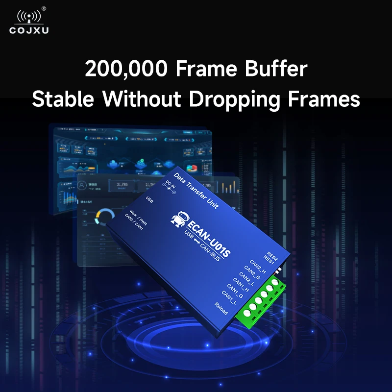 CAN-zu-USB-Konverter Bus-Analysator CAN2.0 Debugger CAN-BUS Bidirektionaler 2-Wege-Transceiver COJXU ECAN-U01S Tragbares Relais