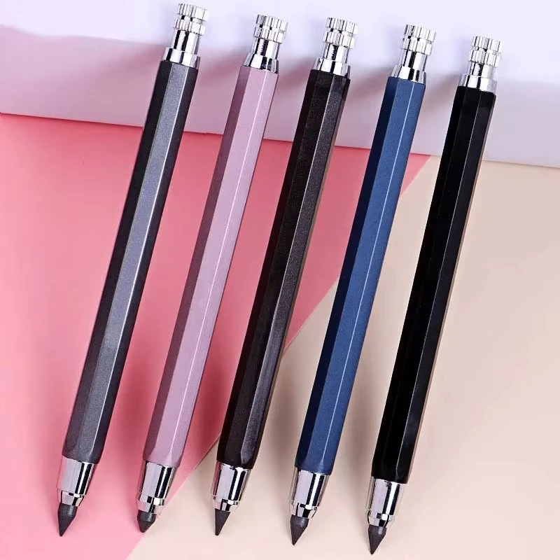 5,6mm Metall Mechanische Stift 2B/4B/6B/8B Bleistift Refill Kunst Malerei Zeichnung Schreiben Werkzeug Schule schreibwaren Skizze Automatische Bleistift