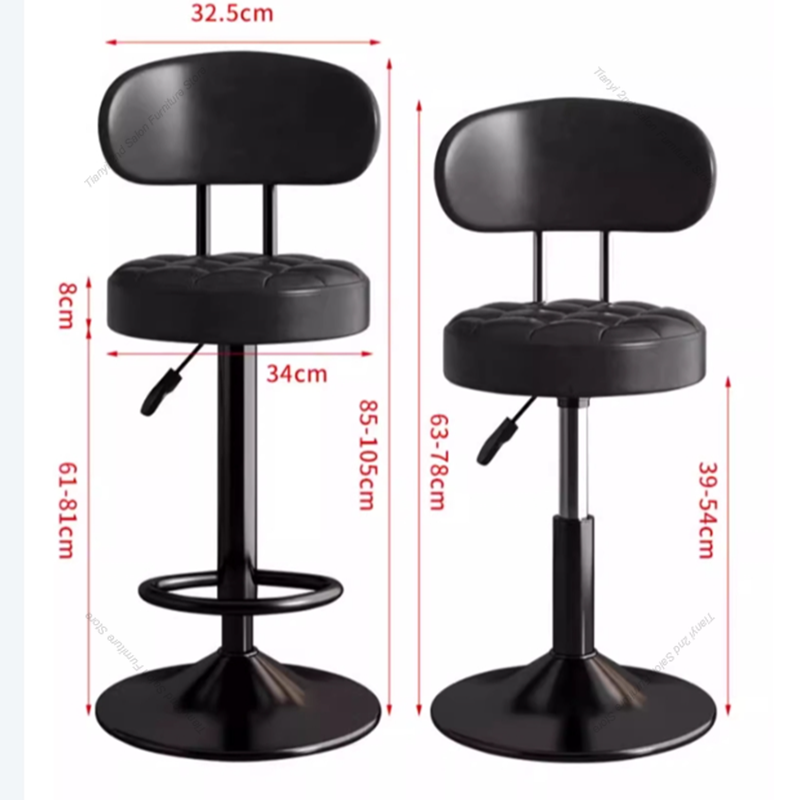 Luxury Rotatable Italian Style Bar Chairs Adjustable Office Reception Designer Bar Chairs Modern Home Furniture Banqueta HBBC