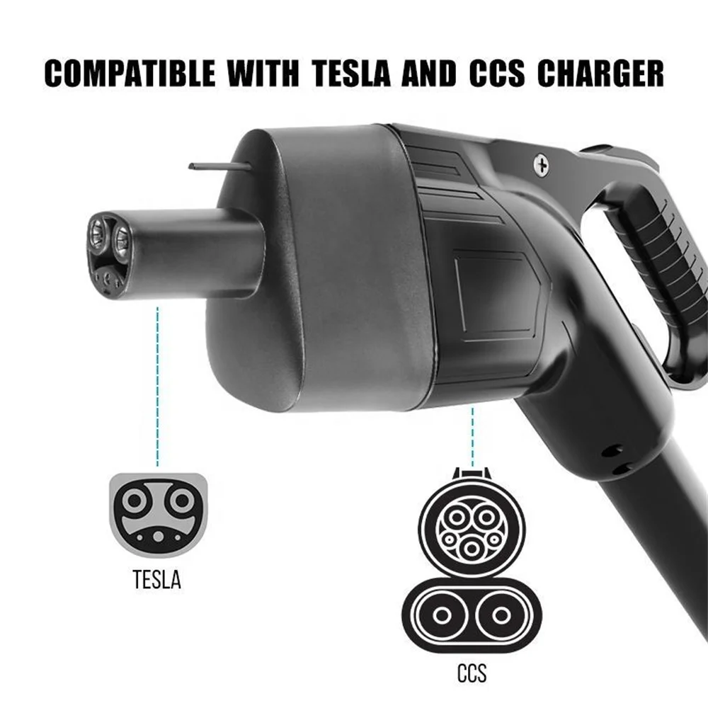 USA CCS1 Combo Adapter Charging Gun Conversion Head DC AC Power Converter Ev Charger Adapter For Tesla Model Y S X 3