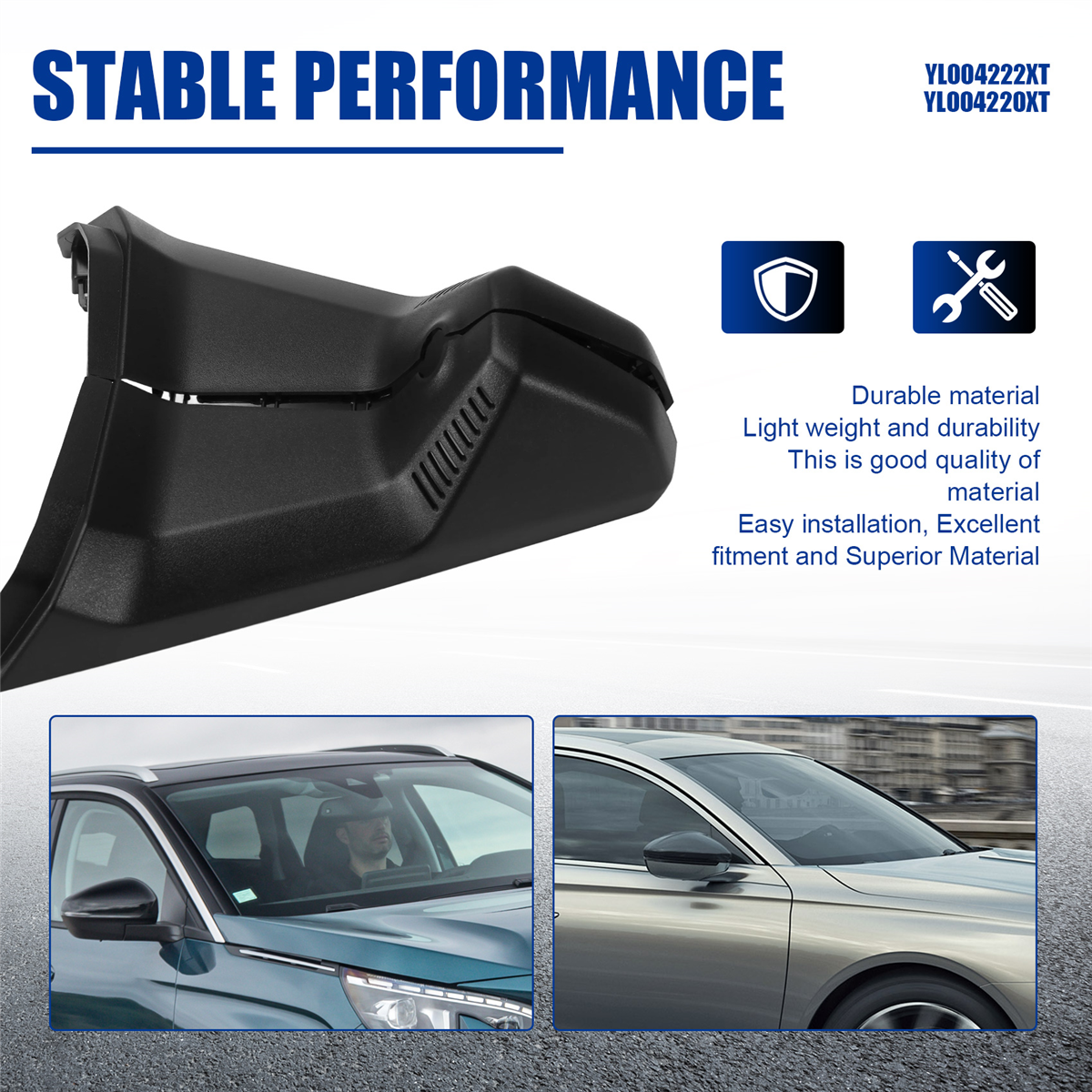 YL 004222 XT YL 004220 Xt para peugeot 3008 4008 5008 citroen c5 ds7 ds9 base de espelho retrovisor capa de sensor de chuva reflexiva-l49a