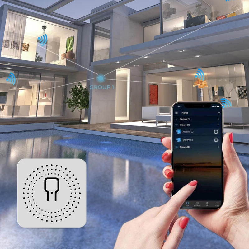 16A Tuya Ewelink Zigbee WIFI Mini Smart Light Switch DIY 2 Way Remote Control Breaker with Alexa Alice Google Home Smart Life
