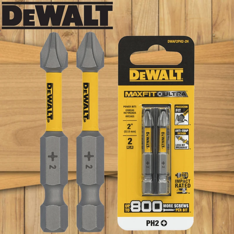 DEWALT DWAF2PH2-2H インパクト PH2 50MM ドリルビット 2PC MAXFIT X ULTRA ビットツールアタッチメントあたり最大 800 本のネジ