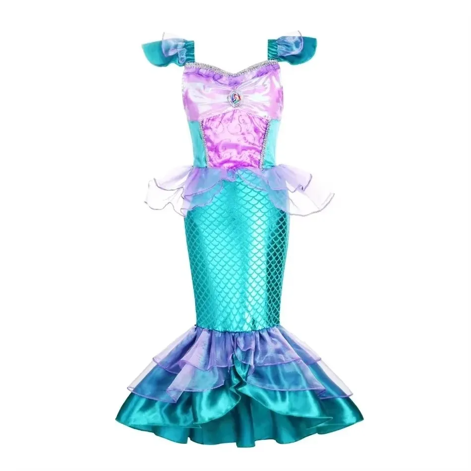 Disfraz de princesa para niñas, disfraz de sirena para cumpleaños, Disfraces de Elsa, Cosplay de Cenicienta, Rapunzel, Disfraz 4 5 6 7 8 9 10 años