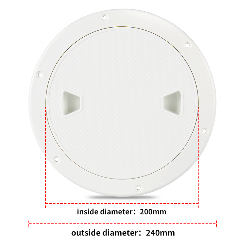 Rodada Inspeção Hatch Deck Cover, antiderrapante, durável, adequado para caiaques, iates oceânicos, atividades ao ar livre, 8"