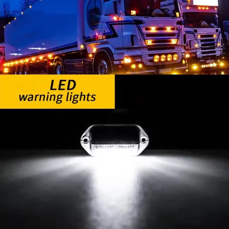 2/4/10 PCS Witte LED Kentekenverlichting 12V DC Waterdichte 6-SMD Kentekenverlichting achterlicht Voor Vrachtwagen SUV Trailer Zijlichten