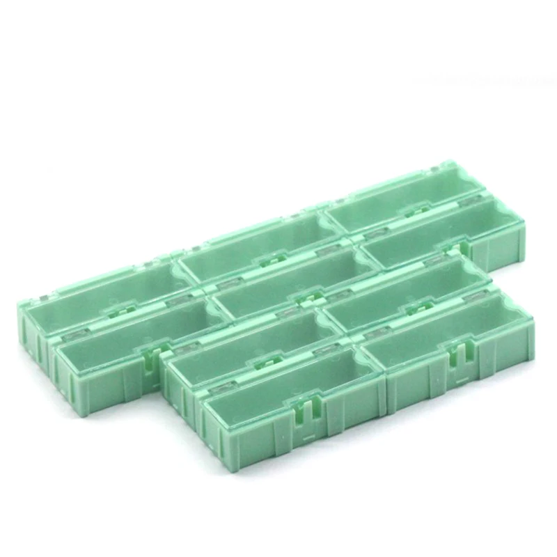 SMD SMART TECH IC Thành Phần Hộp Bảo Quản Hộp Đựng Trong Suốt Phần Patch Hộp Điện Trở Chip Ốp Lưng Nhựa Đa Năng Tổ Chức