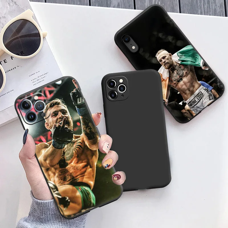 Casing ponsel Ultra tipis Matte lembut Conor Mcgregor untuk iPhone 16Pro 15 14 13 12 Mini 11 16 Pro Max 7 8 Plus XR SE Boxing King Cover