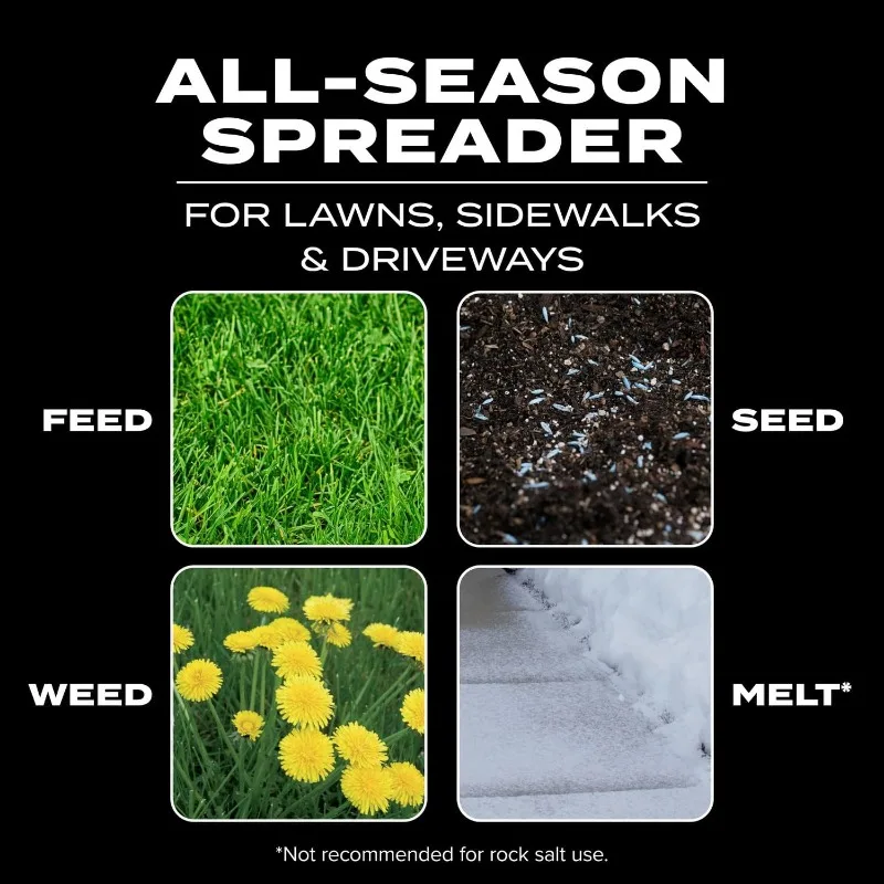 Turf Builder EdgeGuard Mini Broadcast Spreader for Seed,Fertilizer,Salt,Ice Melt, Holds up to 5,000 sq.ft. Product