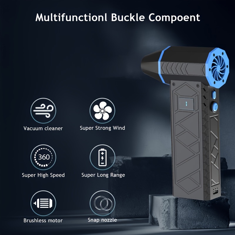 180000RPM Mini Turbo Jet Fan Electric Air Duster Adjustable wind speed Turbo Violent Blower Rechargeable with Light Car Cleaning