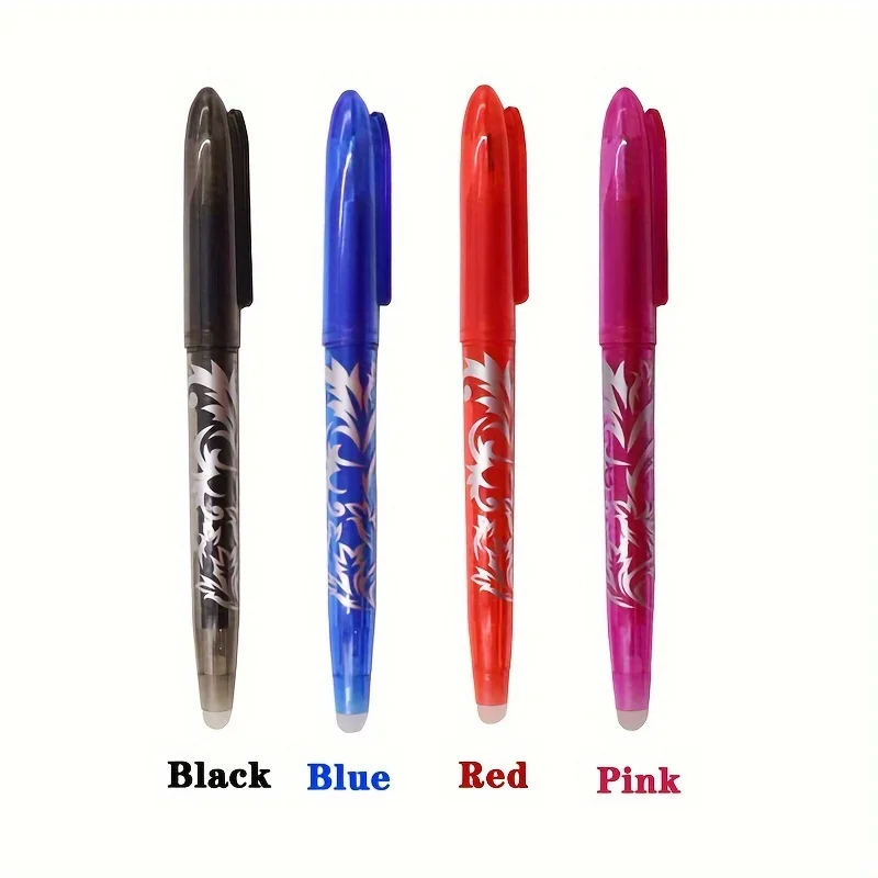 8/4pcs Erasable GEL ปากกา Multi-Color0.5mm เคล็ดลับภาพวาดการเขียนโรงเรียนสีดําสีฟ้าสีแดงสีชมพูสีส้มสีเขียวสีม่วงสีฟ้า