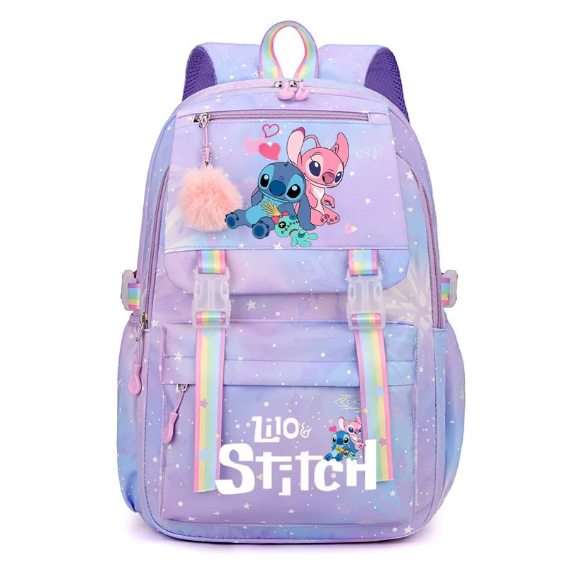 Mochilas de Lilo y Stitch para adolescentes, morrales de lona para ordenador portátil, Mochilas de regalo Kawaii para estudiantes de escuela