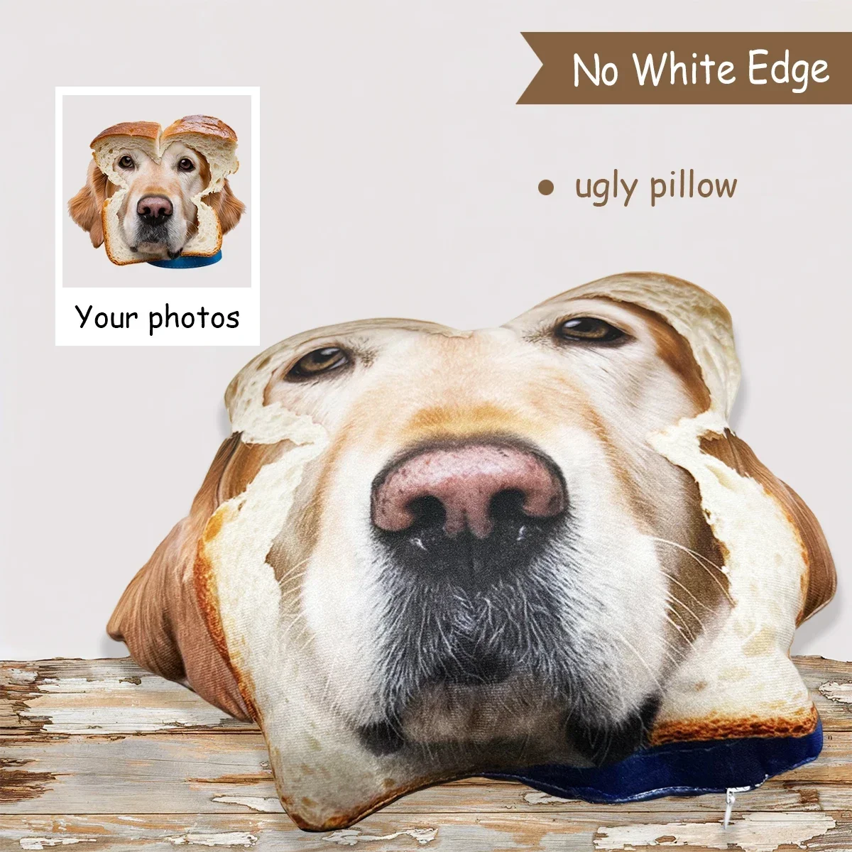 IHX Custom Ugly Pillow for Friend or Pet, Funny Custom Dog Weird Pillow Case，Turn Cat Into Pillow，Custom 3d Animal Shape Pillows