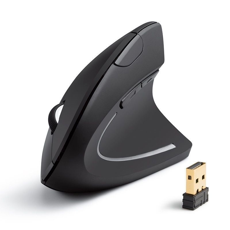 Warvank FK10 Vertical Mouse Ergonomic 2.4GHz Wireless Mice 3 Adjustable DPI 800/1200/1600 6 Buttons for Laptop Desktop Computer
