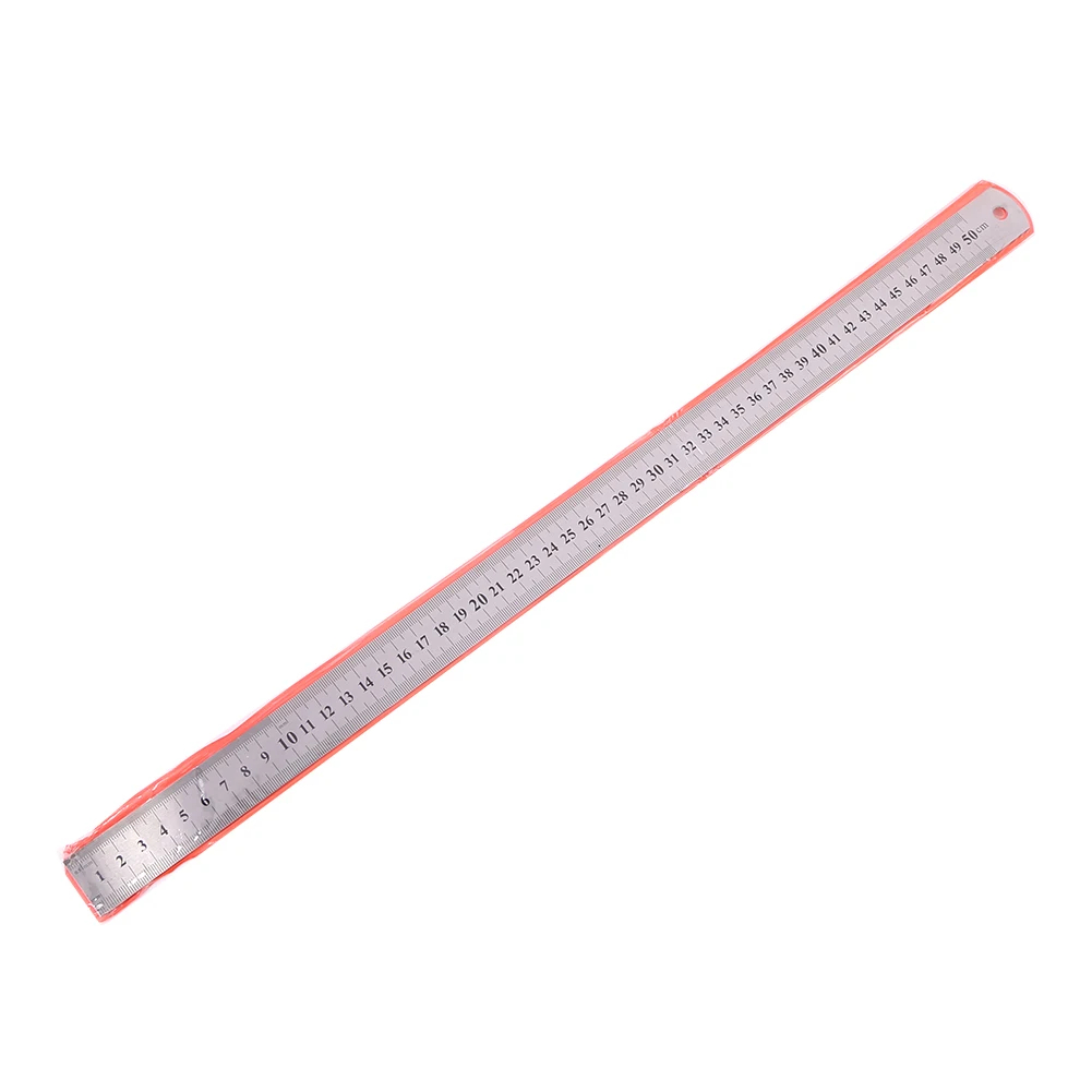 Stainle Steel Metal Straight Ruler Precision Double Sided Precision Measur Tool Scale Metric Ruler 15-50cm The Scale table Clear