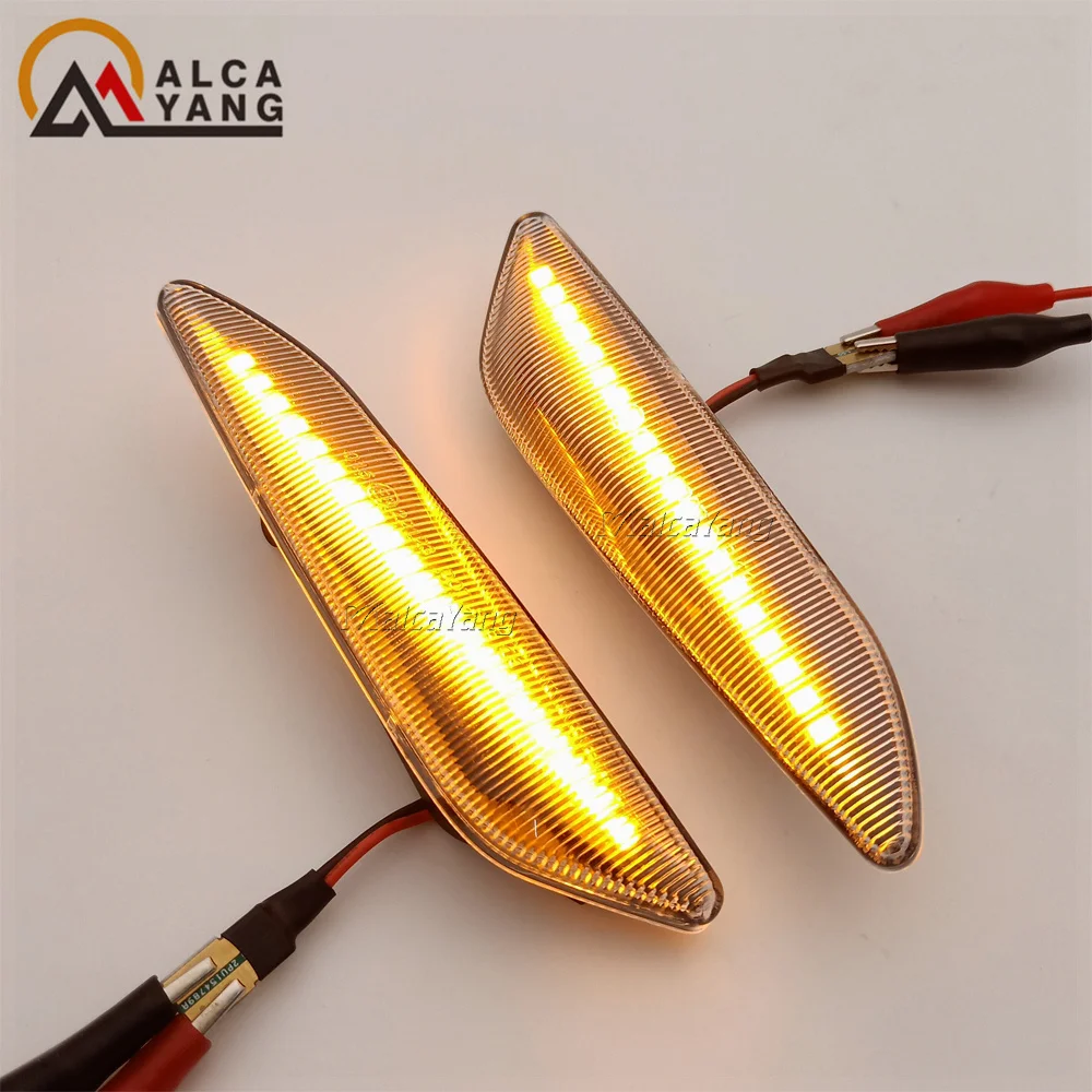2 Miếng Tuần Tự Nhấp Nháy LED Nhan Bên Bút Ánh Sáng Cho Alfa Romeo 147 156 Fiat Egea Tipo Lancia Đồng Bằng ypsilon 3