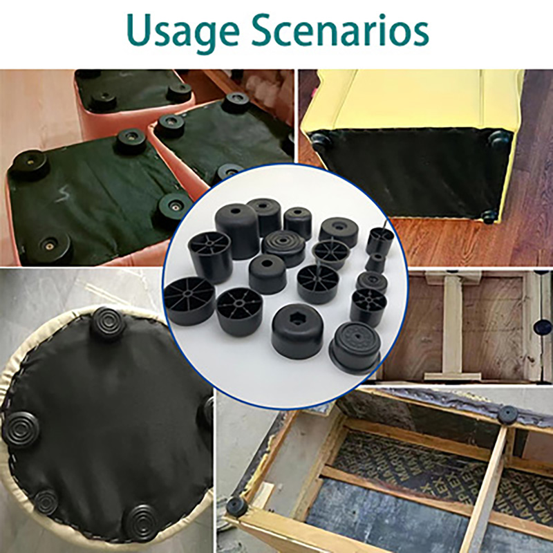 Pés de plástico móveis Sliders, deslizar perna, pés inferiores, deslizar, Skid prego, piso, sofá, gabinete, mesa, cadeira Protector, 2 pcs, 4pcs