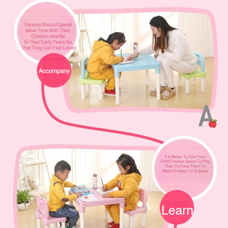 Kindergarten Table and Chair Set Children's Special Study Table Home Baby's Game Learning Desk and Chair  Kids Furniture Set