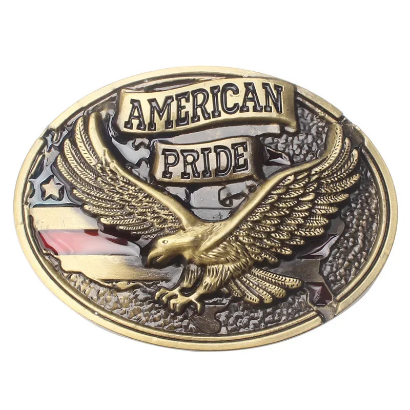 Hebilla de cinturón American Glory para hombre, pretina con patrón de águila DIY