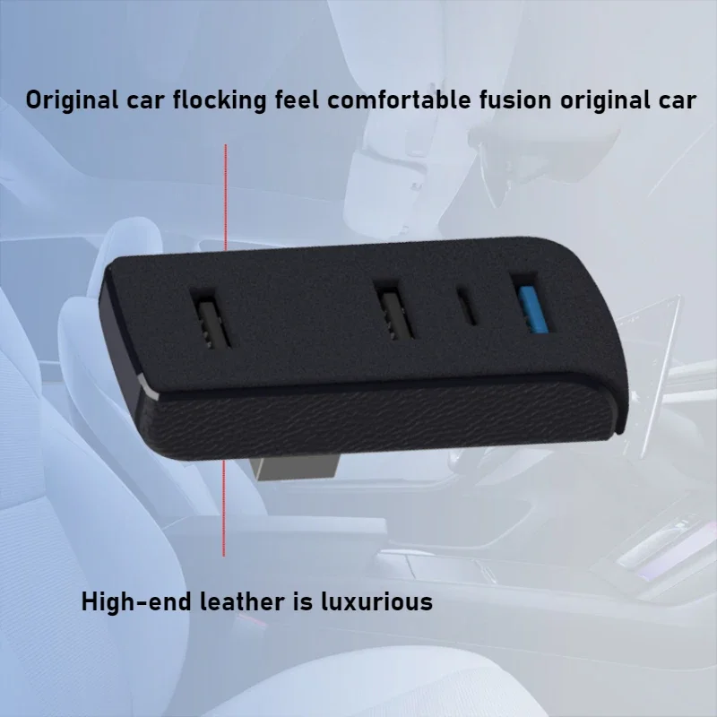 Handschoenenkastje Docking Station voor Tesla Model 3 Y 3+ Y Juniper USB Hub Poorten Auto 4-in-1 USB Extender Oplader Upgrade Gegevensoverdracht