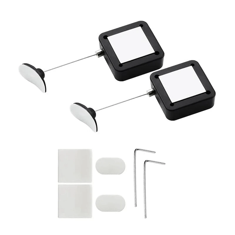Amortiguadores de control remoto retráctiles, bloqueo de cable remoto, cerradura de seguridad de control remoto de 6,6 pies/2 M para TV y DVD 2 piezas-Y41A