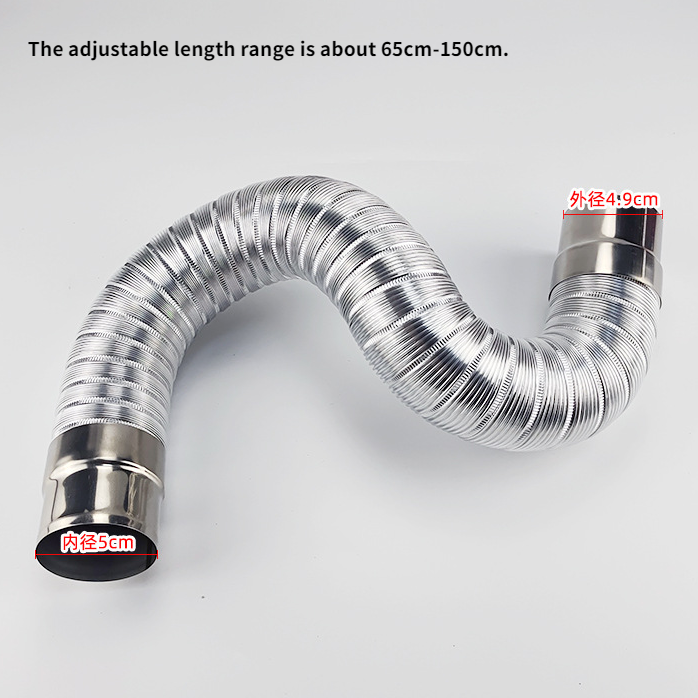 エキゾーストパイプ,1m/1.5m,換気システム用,さまざまな直径5cm〜9cmのフレキシブルホース