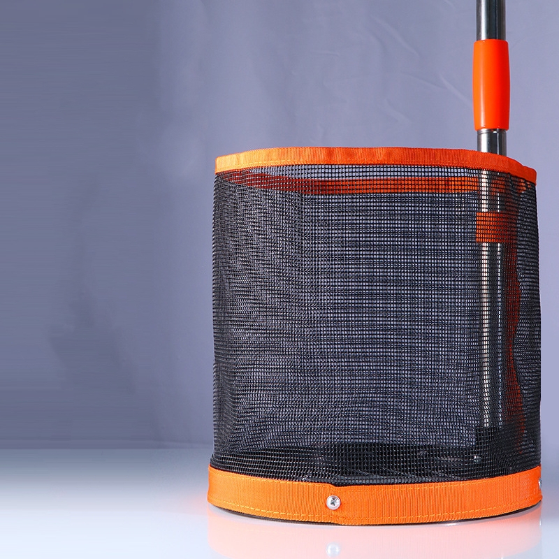 Huieson 卓球ボールピッカーバケット 23x23cm 99cm 取り外し可能なステンレスポール付き プロの卓球トレーニング用