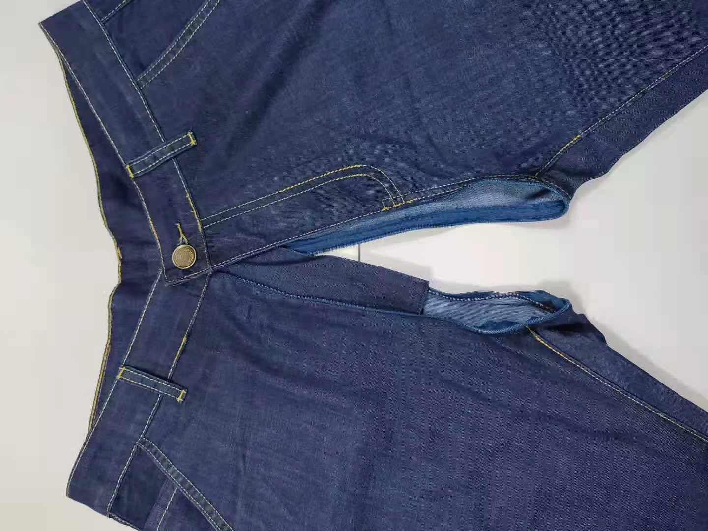Shorts jeans finos de verão masculino, calças de assento aberto, zíper invisível, reto, elástico, amor para motorista de carro, quinto