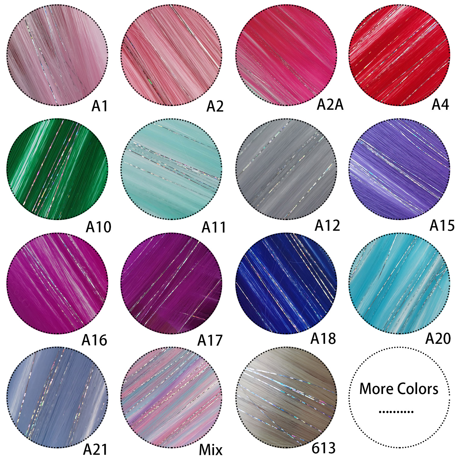 Extensiones de cabello de colores con Clip de unicornio, latas plateadas mezcladas, pelo sintético de arcoíris, reflejos para fiestas navideñas para mujeres y niñas