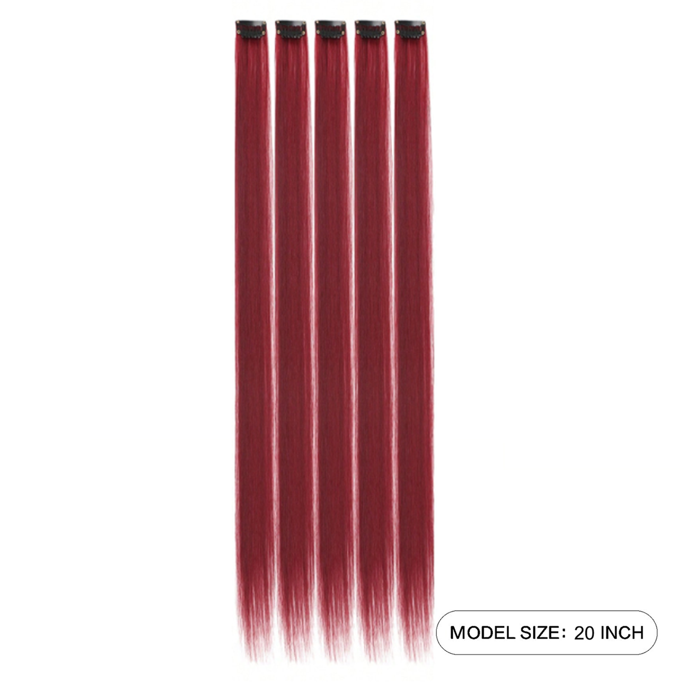 5 stks/set Lang Steil Haar In Extensions Synthetische Clip In Hair Extensions voor Vrouwen Halloween Kerstfeest Cosplay