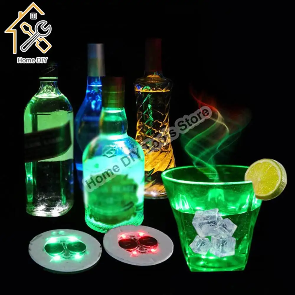 Miếng dán lót Cốc Led miếng lót cốc đồ uống phát sáng Miếng dán lót ly rượu vang miếng dán miếng dán cốc đèn không khí quán bar
