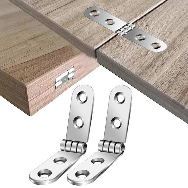 2pcs 180 Degree Foldable Hinge Flap Screw-On Hinges For Sewing Machine Cabinet Door Hinge Furniture Hardware Accessories